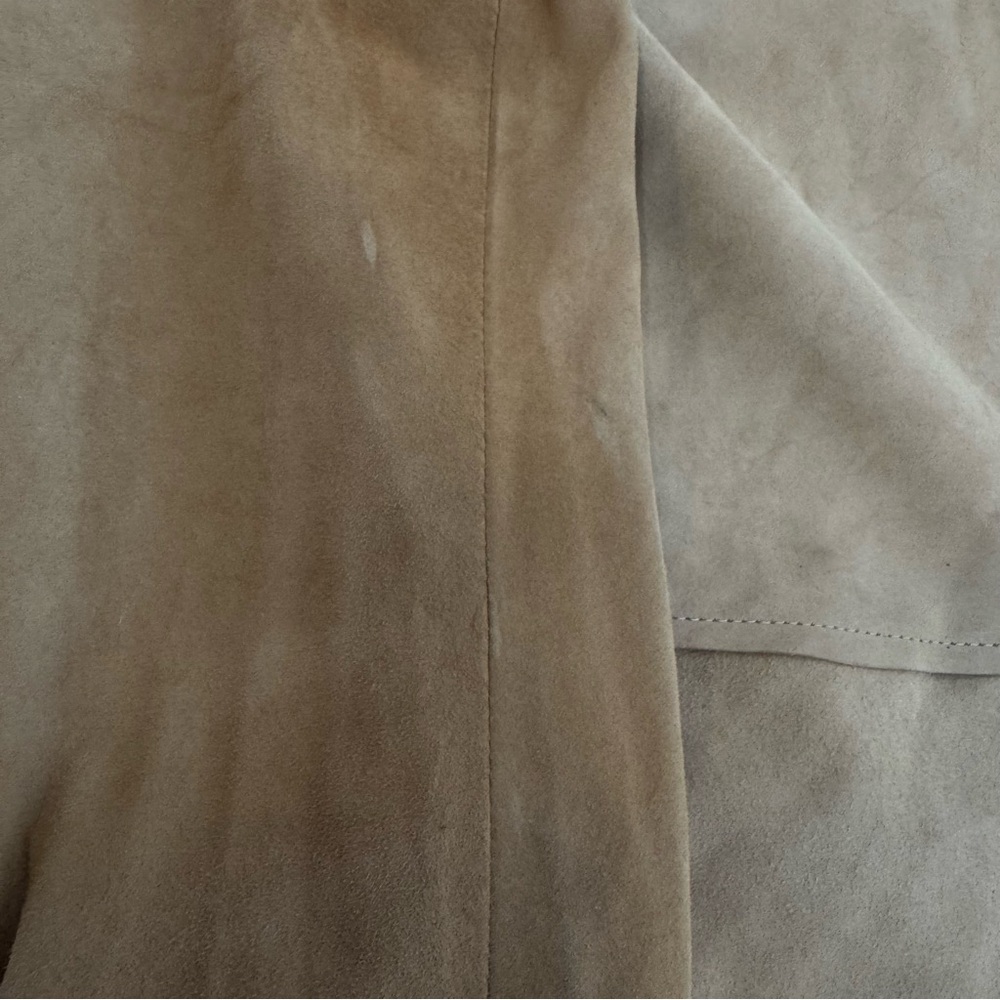 Sundance Jacket Womens Size 6 Tan Suede Waterfall Drape Open Front Lightweight - Picture 14 of 14